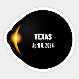 Total Solar Eclipse Texas 2024 Sticker